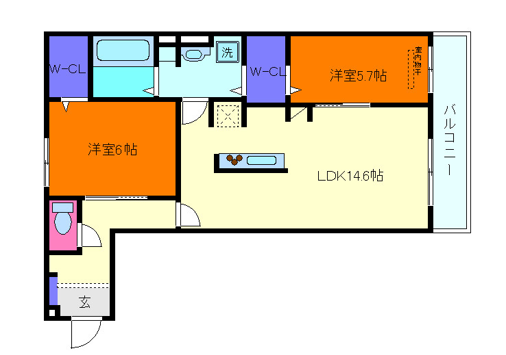 ディアコート芦屋大原町の間取り