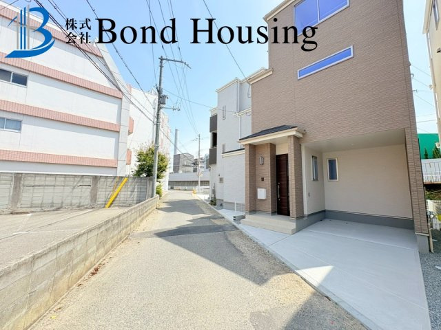 JR西明石駅徒歩15分・住宅性能評価取得・東藤江　全4棟　C号棟の前面道路含む現地写真