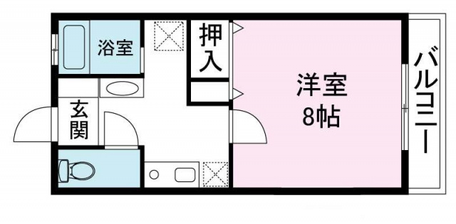 山城コーポＢ号棟の間取り