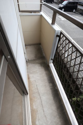 山城コーポＢ号棟のバルコニー