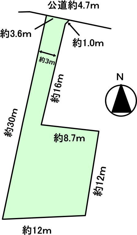 西尾市中畑町の土地図