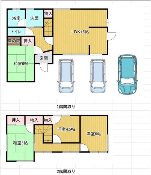 和歌山市中島　中古戸建の間取り