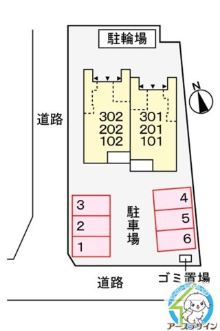 ラフィーネ有瀬の駐車場