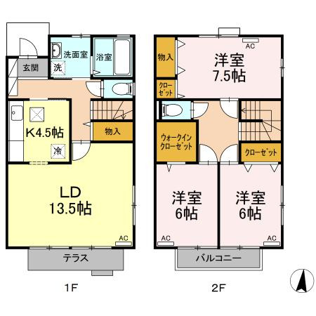 マリーコートの間取り