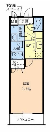 【間取り】 | ﾌｼﾞﾊﾟﾚｽ ﾊﾟﾙﾄﾈｰﾙさとのⅠ番館 | １K