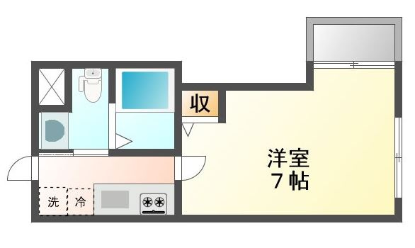 【間取り】 | フラッティ千本鞍馬口 | 間取り03号タイプ