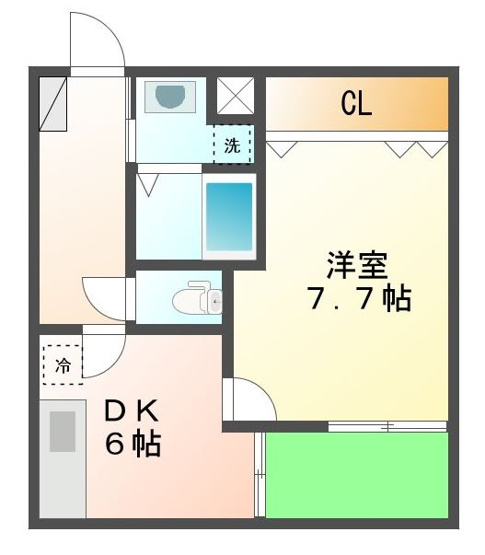 【間取り】 | フラッティ千本鞍馬口 | 間取り103号タイプ
