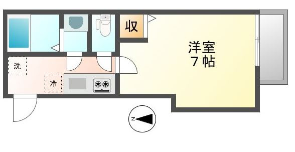【間取り】 | フラッティ千本鞍馬口 | 間取り05号タイプ