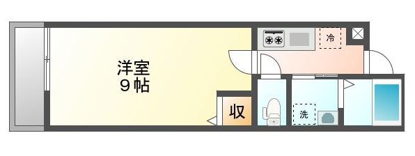 【間取り】 | フラッティ千本鞍馬口 | 間取り02号タイプ