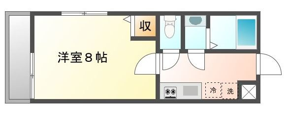 【間取り】 | フラッティ千本鞍馬口 | 間取り01号タイプ