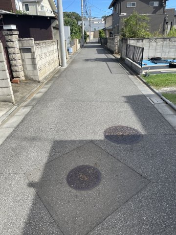 流山おおたかの森北２丁目　売地の前面道路含む現地写真