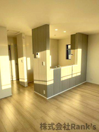 明石市東朝霧丘の居間・リビング|家族団らんの時間も増えそうなLDK。