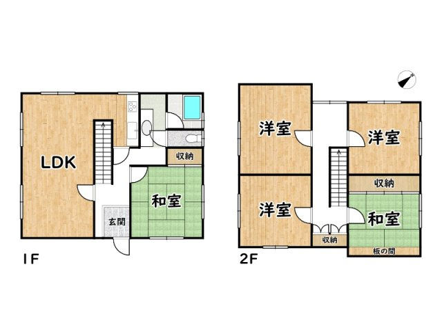 姫路市香寺町香呂/中古戸建の間取り