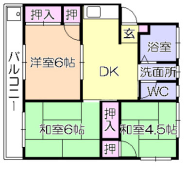 グリーンハイツ国分の間取り