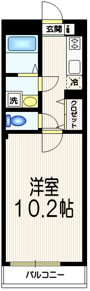西新宿　ＳＧ　ＣＯＵＲＴの間取り|☆少し広めのワンランク上の広さ10.2帖のお部屋です☆是非ご覧くださいませ☆