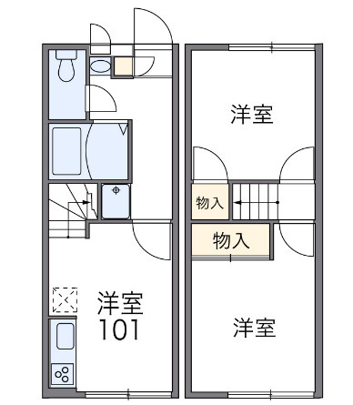 レオパレス吉春の間取り|画像2