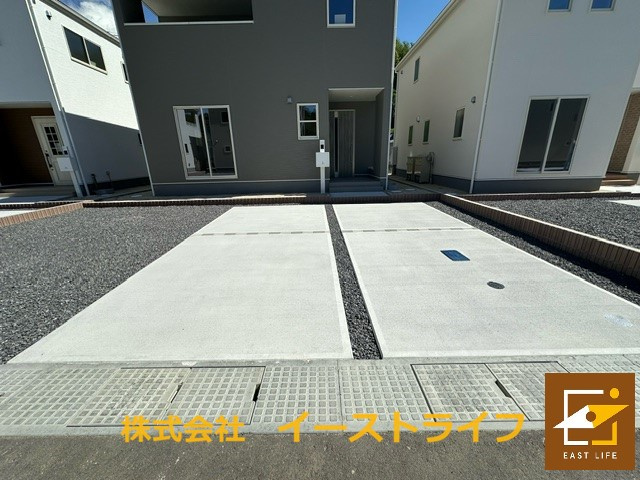 【新築戸建】　内郷御台境町第3の駐車場|2024年8月撮影。お気軽にお問い合わせ下さい(^_^)/