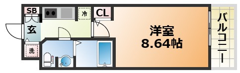 S-RESIDENCE神戸磯上通の間取り