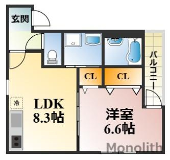 フジパレス助松町サウスの間取り