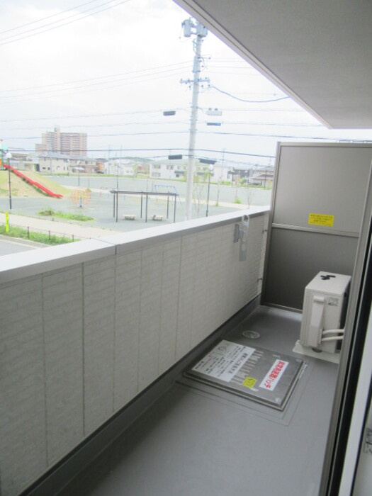 D-square牟呂町のバルコニー
