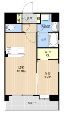【間取り】 | GLCクレイン天神南 | 現況優先。