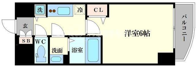 ララプレイス阿波座駅前フェリオの間取り