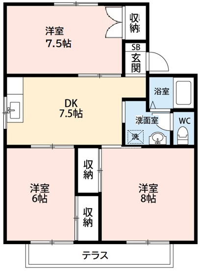【間取り】 | セジュール羽根北