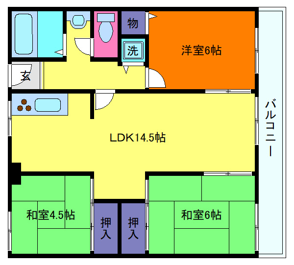 西芦屋グリーンハウスの間取り