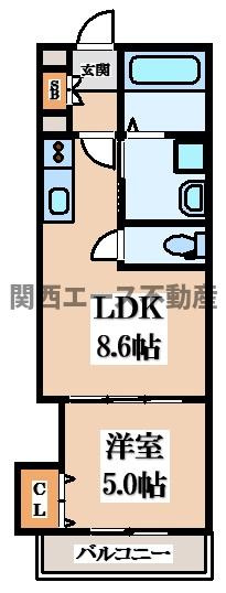 【間取り】 | ルクレール大蓮Ⅰ