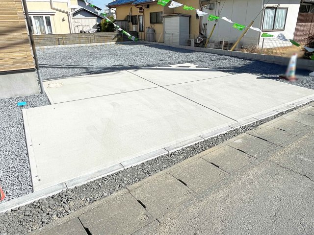 水戸市姫子2期　新築戸建て　1号棟の駐車場|カースペースは2台お停めいただけます♪