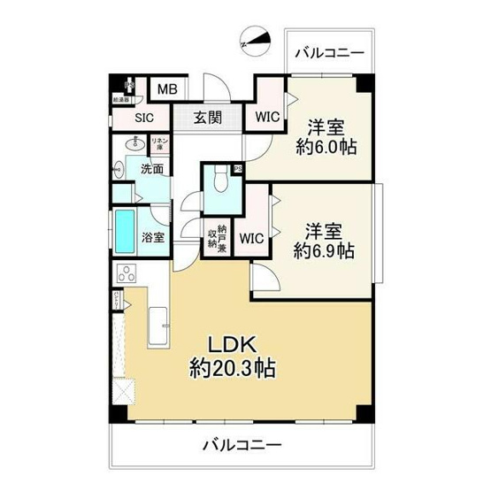 【間取り】 | ハイマート上本町