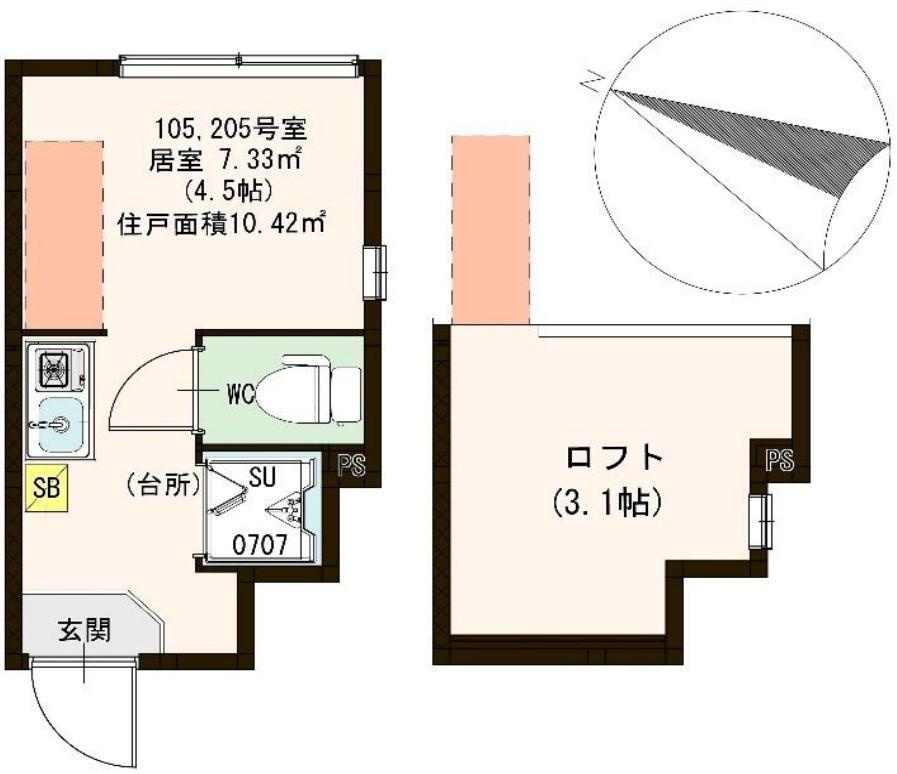 中野区本町６丁目のアパートの間取り