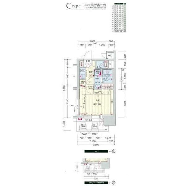 プレサンス東別院駅前の間取り