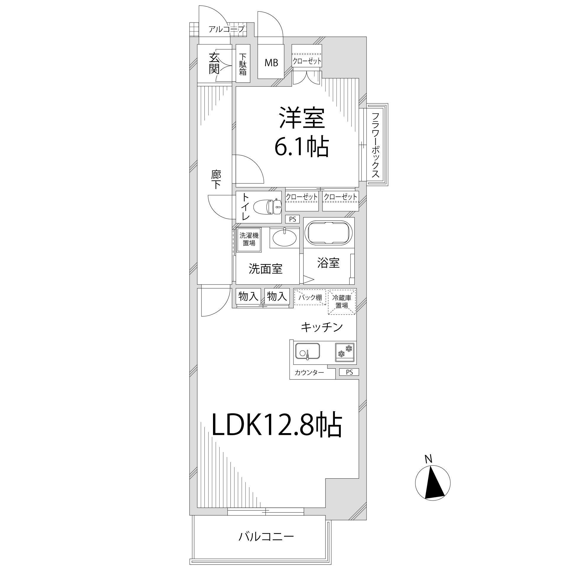 キャッスルコート博労町の間取り