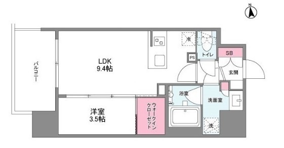 シーズンフラッツ福島の間取り