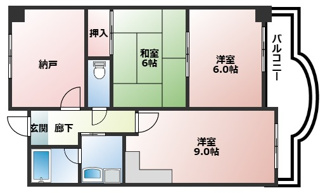 【間取り】 | グランパレカサハラ