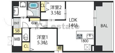 【間取り】 | グランマーレ小路駅前