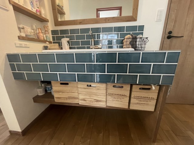 石岡市柿沼注文住宅の洗面所