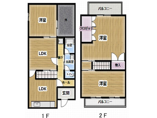 【間取り】 | 山科区四ノ宮小金塚　中古戸建
