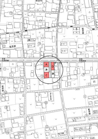 5区画分譲地　野一色3丁目　D区画の地図