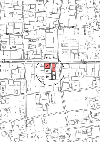 5区画分譲地　野一色3丁目　D区画の地図