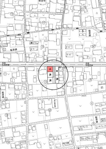 5区画分譲地　野一色3丁目　A区画の地図
