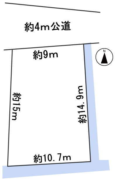 ６４６１２　大垣市上面土地の区画図