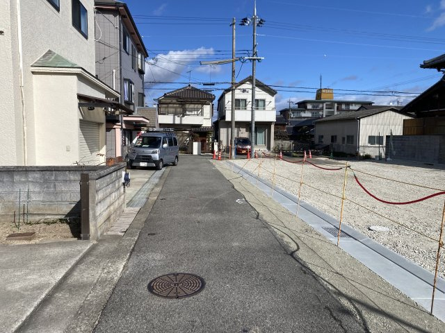 神戸市西区枝吉4丁目　土地の前面道路含む現地写真|閑静な住宅街です