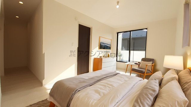 入間市扇台4丁目・全2棟　新築一戸建　2号棟　～収納豊富～の寝室|2階 洋室7.5帖(家具はCG画像での表示になります。)