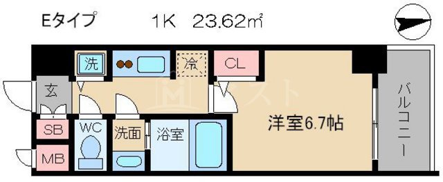 アドバンス大阪城グラシアの間取り