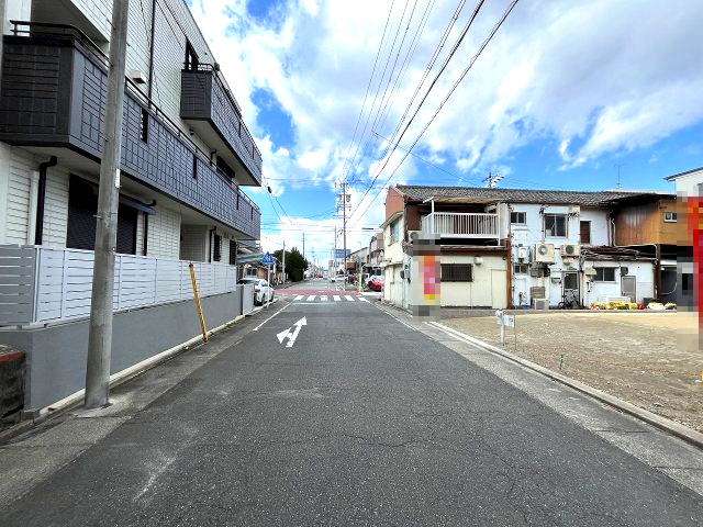 熱田区南一番町　売地の前面道路含む現地写真|前面道路