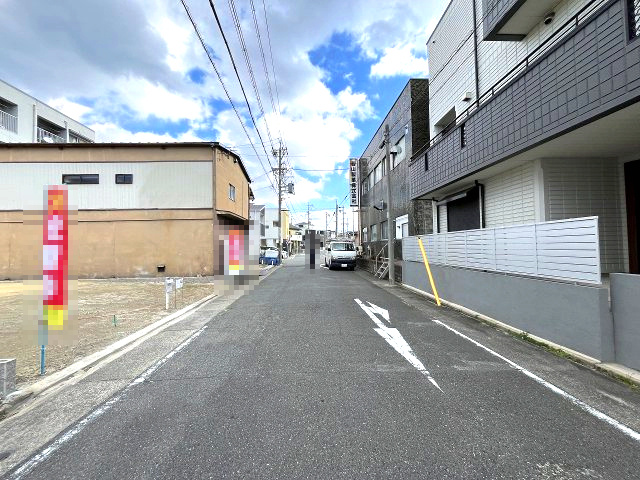 熱田区南一番町　売地の前面道路含む現地写真|前面道路