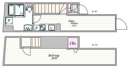 ザ・クラスアーバンス水道橋本郷の間取り|1DK