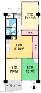 【間取り】 | 下の森住宅 | ファミリー様におすすめの３LDKの間取りです♪只今室内リフォーム中です！完成予定は令和７年2月初旬です♪